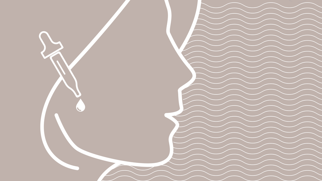 Gotero sobre una cara de mujer